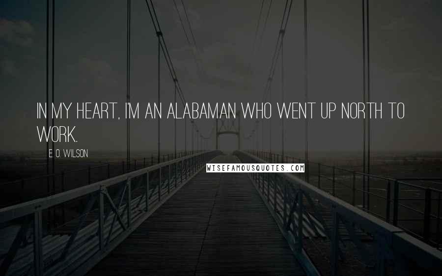 E. O. Wilson Quotes: In my heart, I'm an Alabaman who went up north to work.