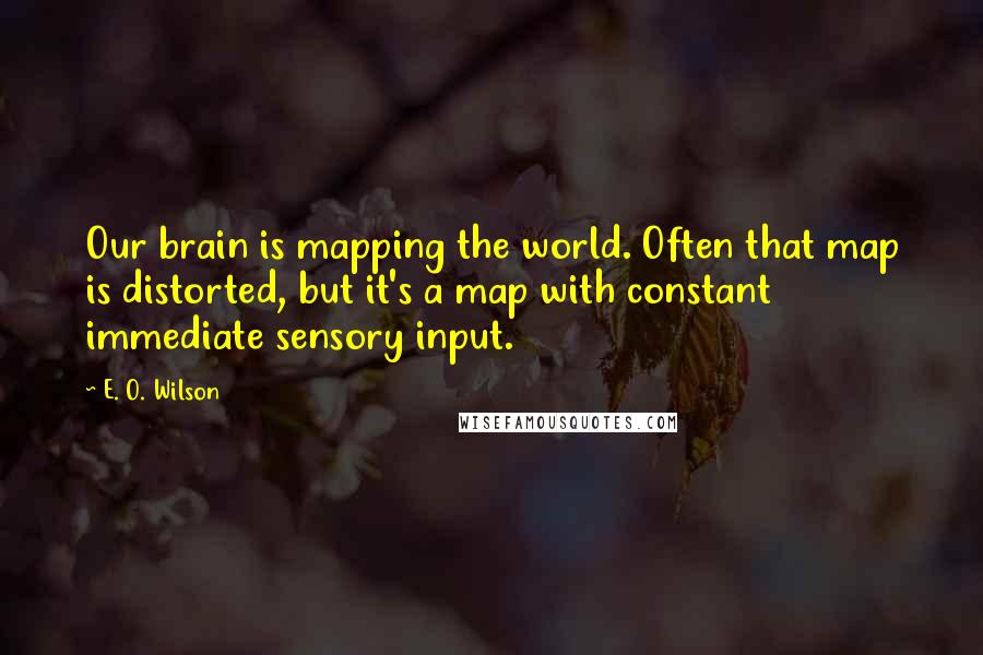 E. O. Wilson Quotes: Our brain is mapping the world. Often that map is distorted, but it's a map with constant immediate sensory input.