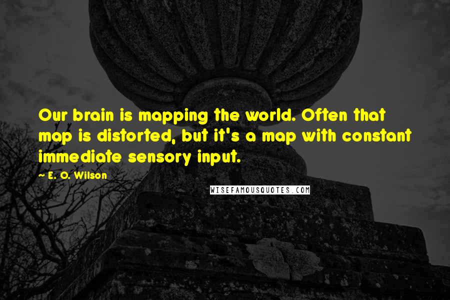 E. O. Wilson Quotes: Our brain is mapping the world. Often that map is distorted, but it's a map with constant immediate sensory input.