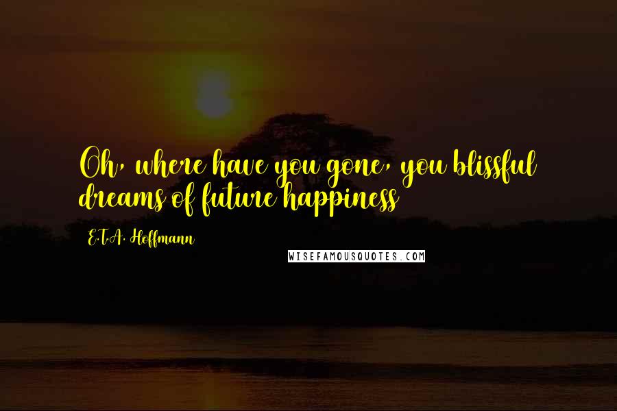 E.T.A. Hoffmann Quotes: Oh, where have you gone, you blissful dreams of future happiness