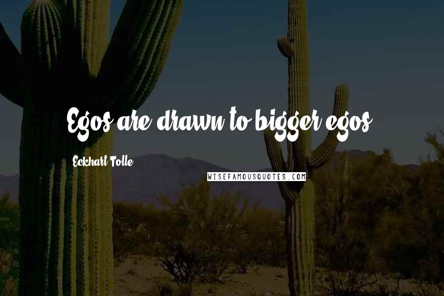 Eckhart Tolle Quotes: Egos are drawn to bigger egos.