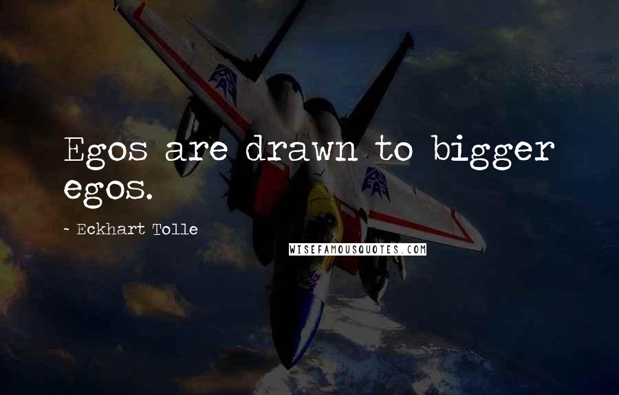 Eckhart Tolle Quotes: Egos are drawn to bigger egos.