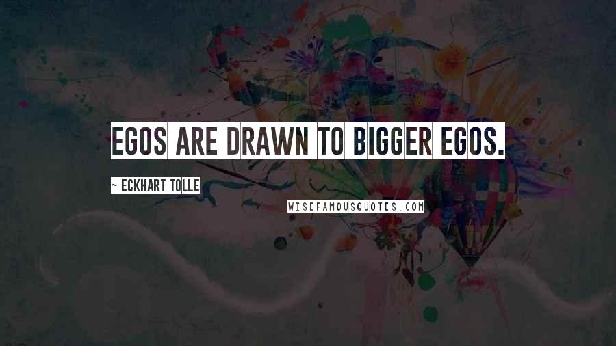Eckhart Tolle Quotes: Egos are drawn to bigger egos.