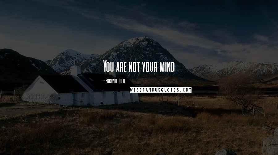 Eckhart Tolle Quotes: You are not your mind