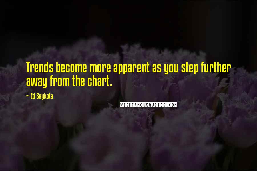 Ed Seykota Quotes: Trends become more apparent as you step further away from the chart.