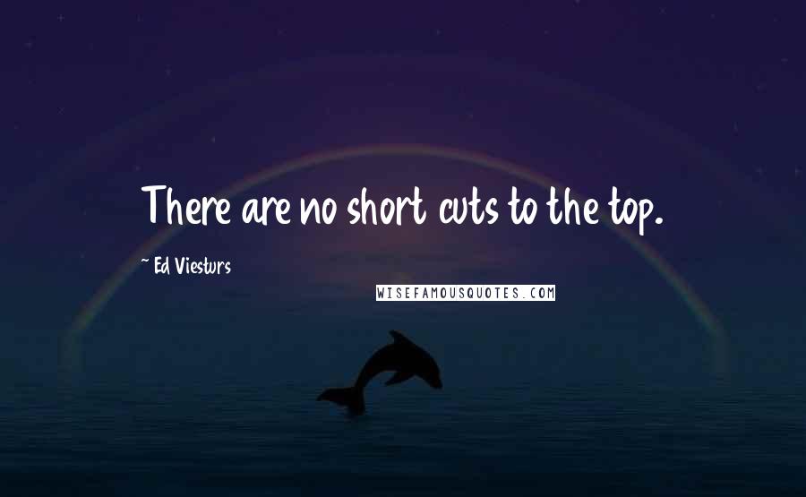 Ed Viesturs Quotes: There are no short cuts to the top.