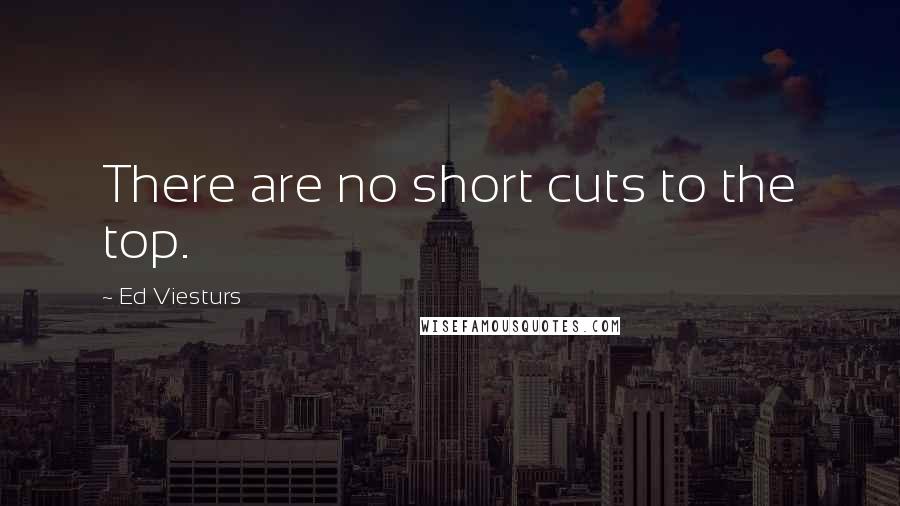 Ed Viesturs Quotes: There are no short cuts to the top.