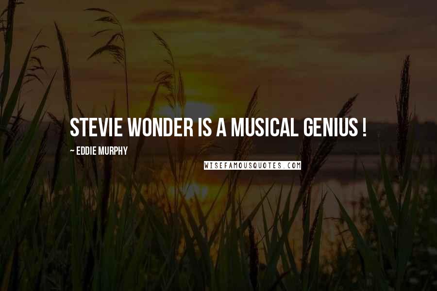 Eddie Murphy Quotes: Stevie Wonder is a musical genius !