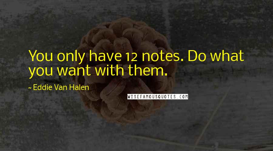 Eddie Van Halen Quotes: You only have 12 notes. Do what you want with them.