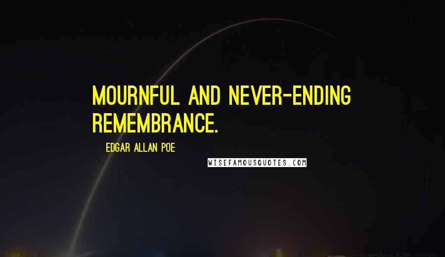 Edgar Allan Poe Quotes: Mournful and Never-ending Remembrance.