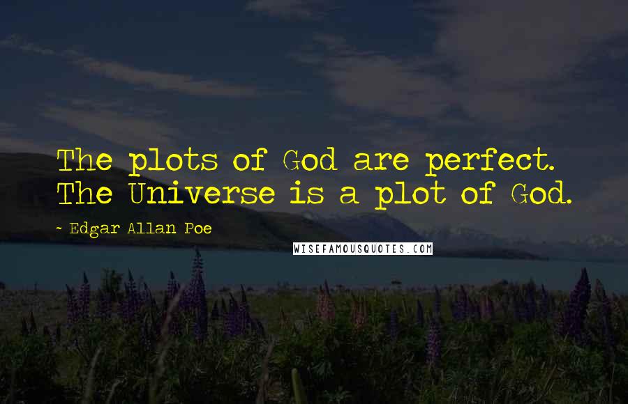 Edgar Allan Poe Quotes: The plots of God are perfect. The Universe is a plot of God.