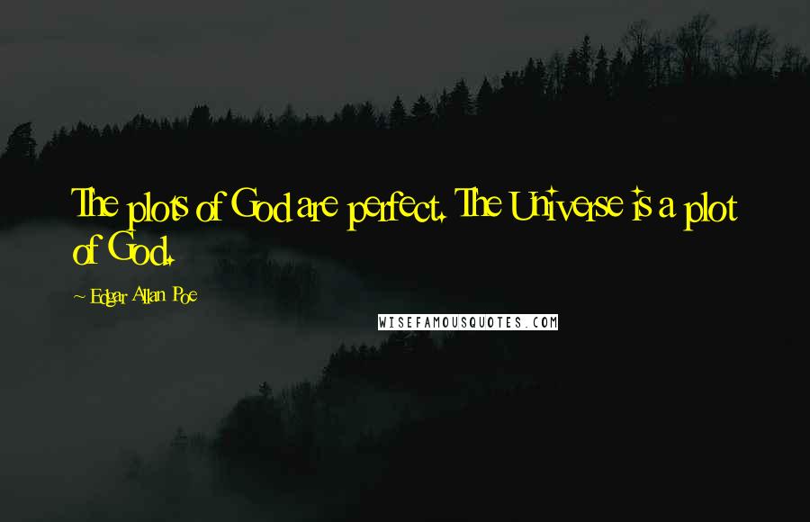 Edgar Allan Poe Quotes: The plots of God are perfect. The Universe is a plot of God.