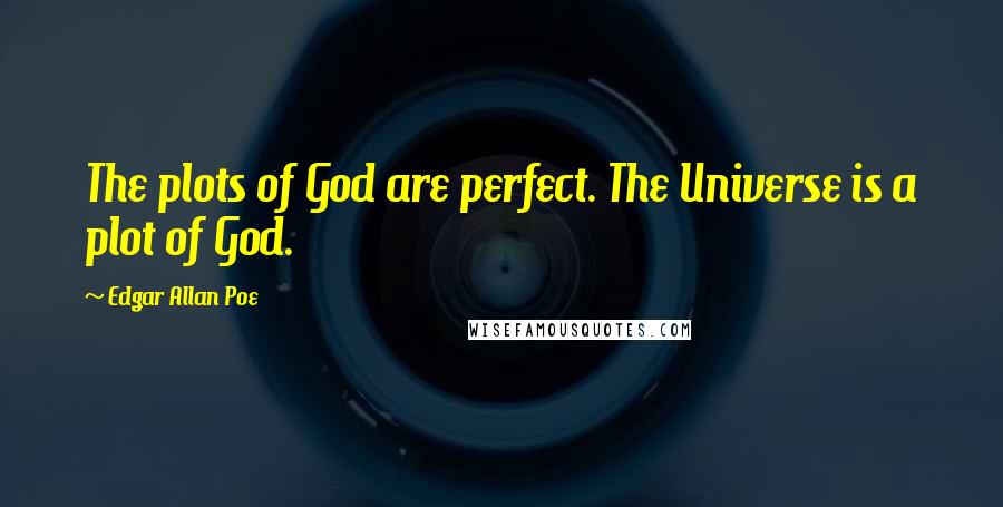 Edgar Allan Poe Quotes: The plots of God are perfect. The Universe is a plot of God.