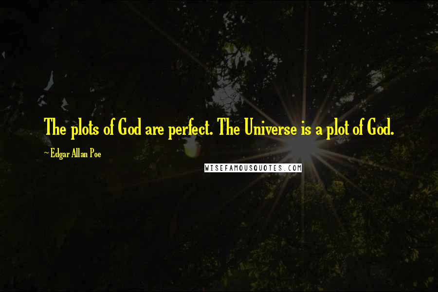 Edgar Allan Poe Quotes: The plots of God are perfect. The Universe is a plot of God.