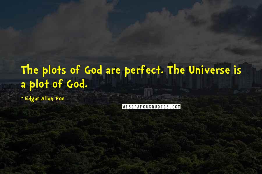 Edgar Allan Poe Quotes: The plots of God are perfect. The Universe is a plot of God.