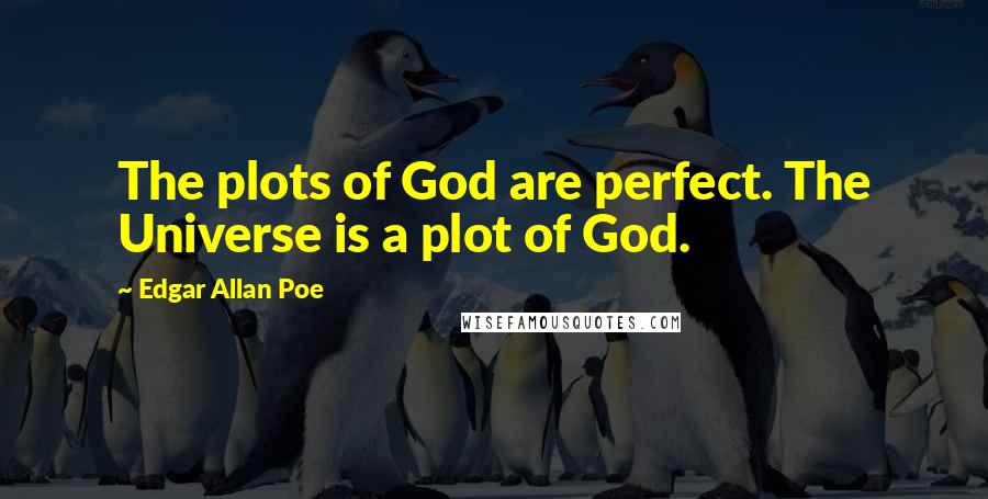 Edgar Allan Poe Quotes: The plots of God are perfect. The Universe is a plot of God.