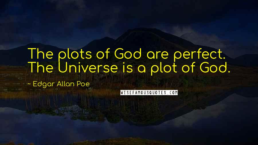 Edgar Allan Poe Quotes: The plots of God are perfect. The Universe is a plot of God.