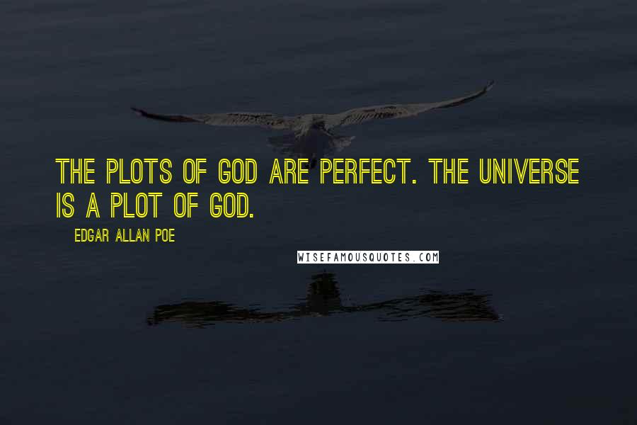 Edgar Allan Poe Quotes: The plots of God are perfect. The Universe is a plot of God.