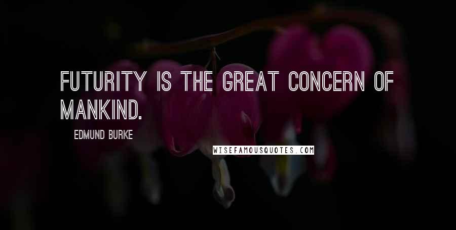 Edmund Burke Quotes: Futurity is the great concern of mankind.