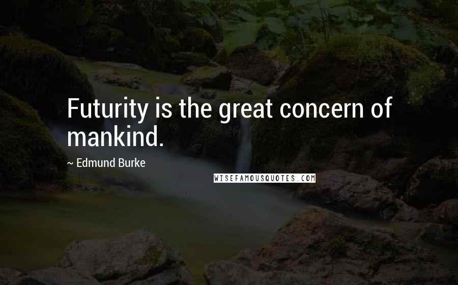 Edmund Burke Quotes: Futurity is the great concern of mankind.