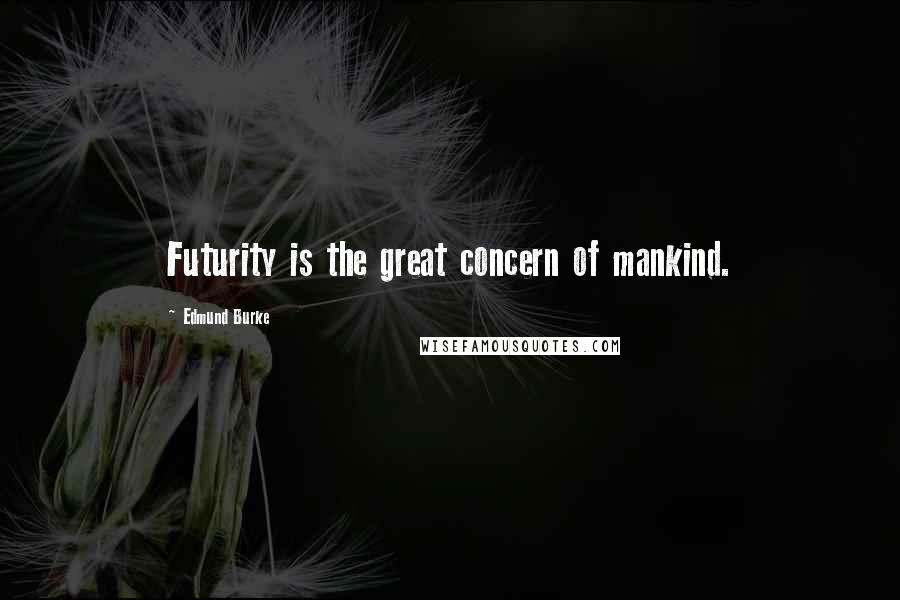 Edmund Burke Quotes: Futurity is the great concern of mankind.