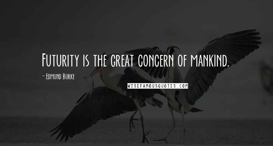 Edmund Burke Quotes: Futurity is the great concern of mankind.
