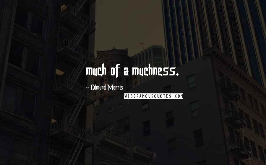 Edmund Morris Quotes: much of a muchness.