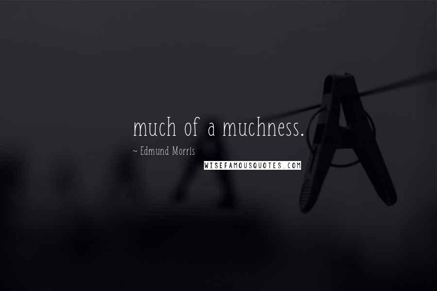 Edmund Morris Quotes: much of a muchness.