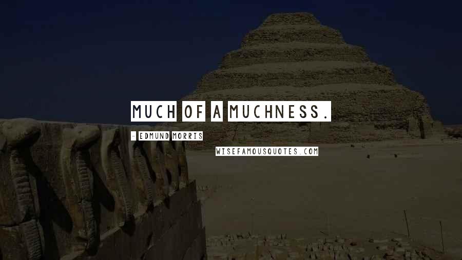 Edmund Morris Quotes: much of a muchness.