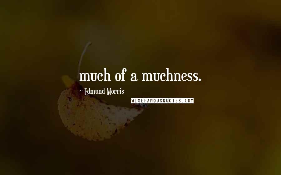 Edmund Morris Quotes: much of a muchness.