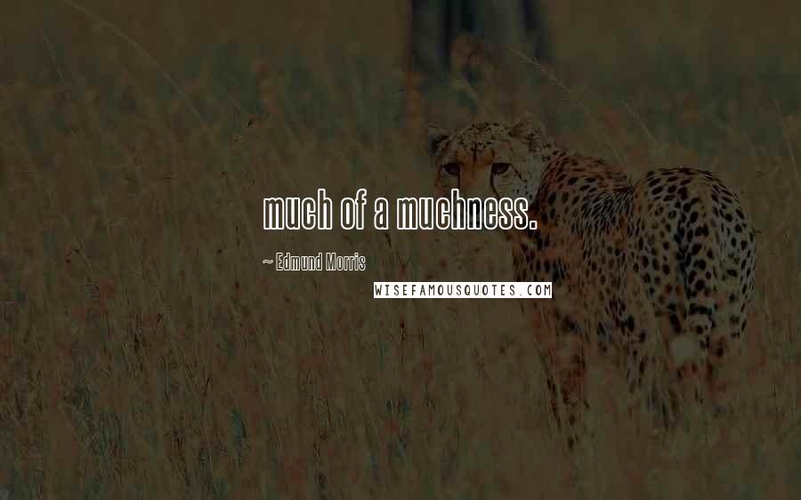 Edmund Morris Quotes: much of a muchness.