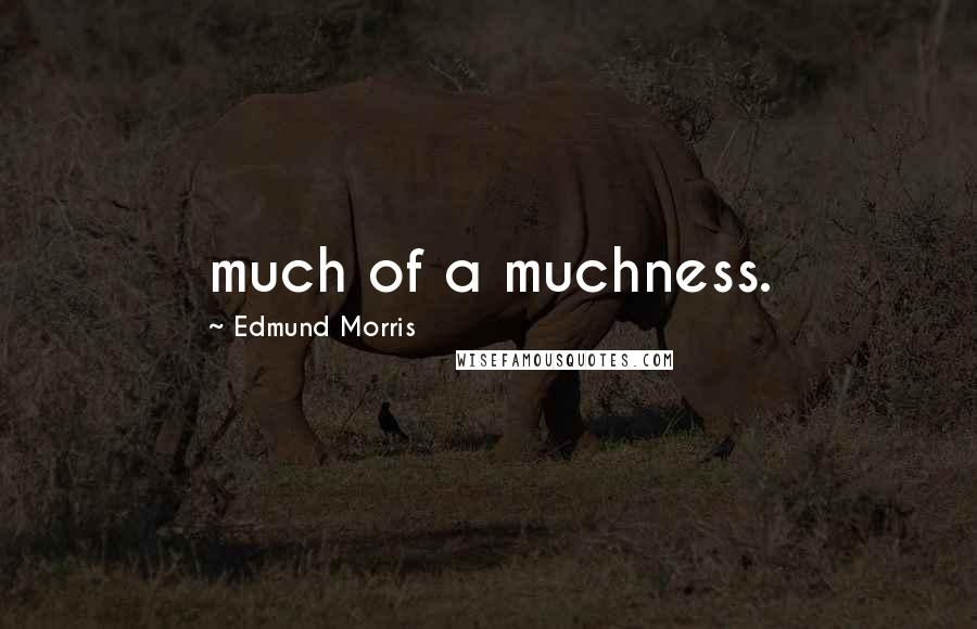 Edmund Morris Quotes: much of a muchness.