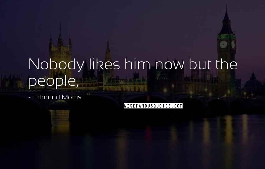 Edmund Morris Quotes: Nobody likes him now but the people,