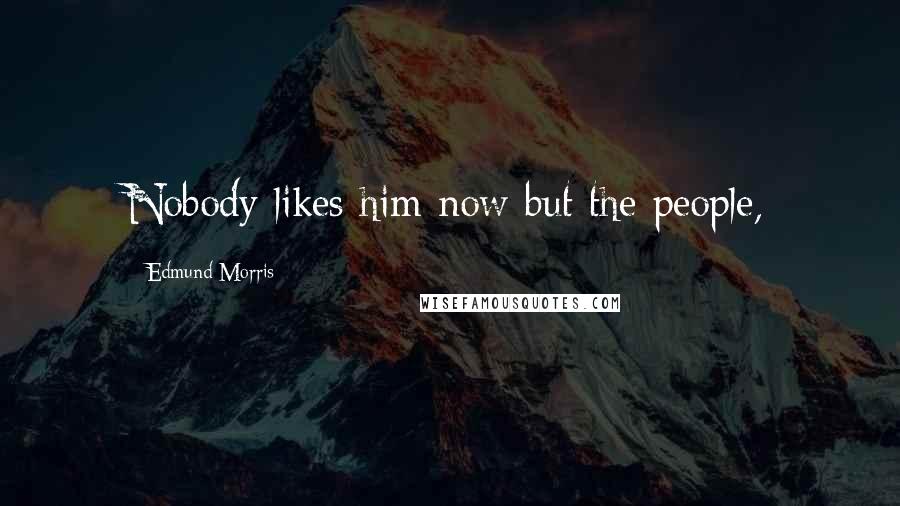 Edmund Morris Quotes: Nobody likes him now but the people,