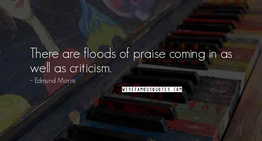 Edmund Morris Quotes: There are floods of praise coming in as well as criticism.