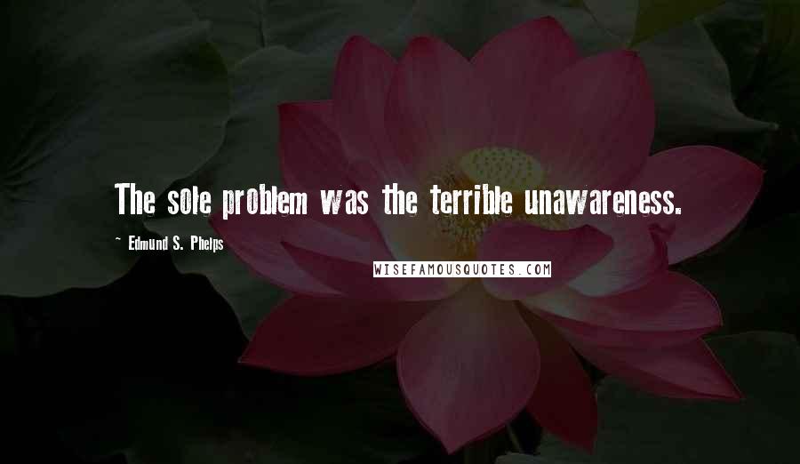 Edmund S. Phelps Quotes: The sole problem was the terrible unawareness.