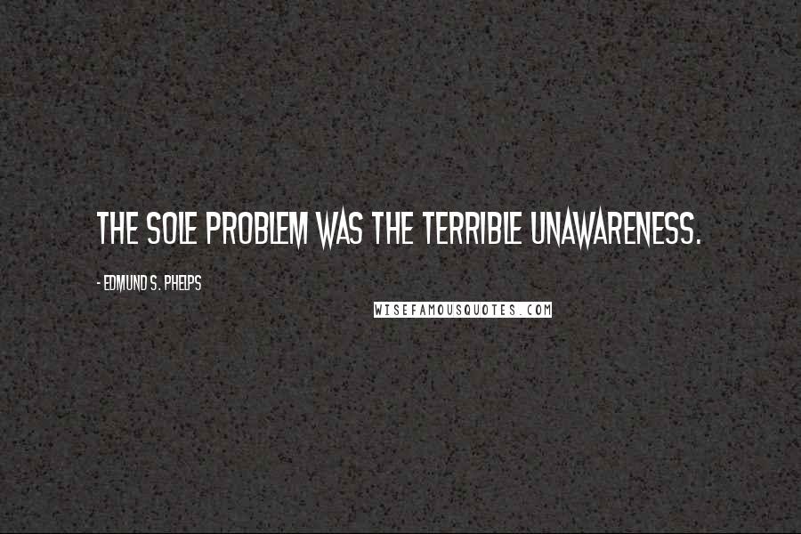 Edmund S. Phelps Quotes: The sole problem was the terrible unawareness.