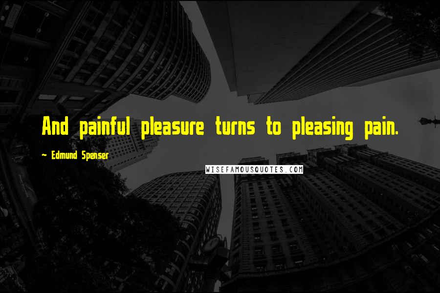 Edmund Spenser Quotes: And painful pleasure turns to pleasing pain.