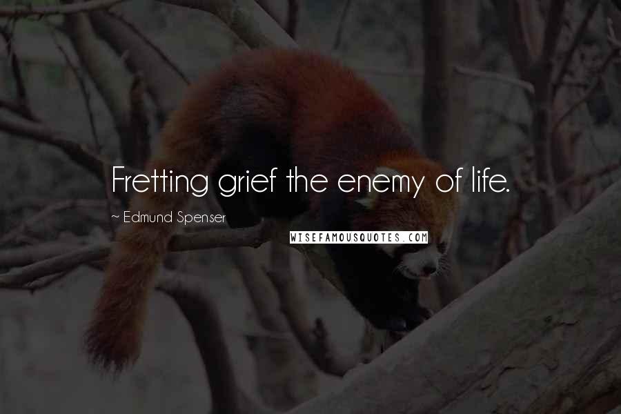 Edmund Spenser Quotes: Fretting grief the enemy of life.