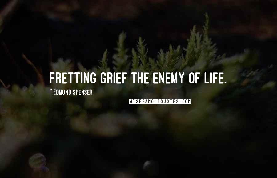 Edmund Spenser Quotes: Fretting grief the enemy of life.