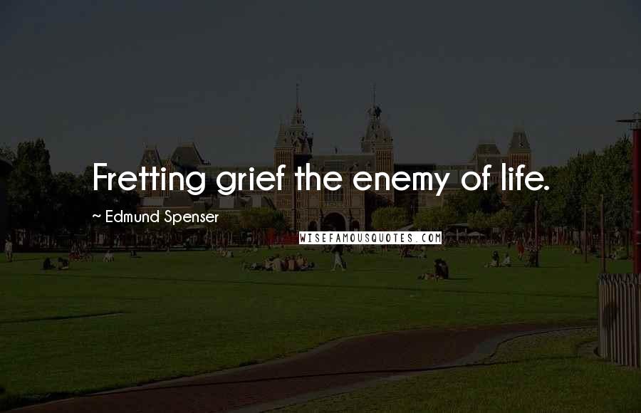 Edmund Spenser Quotes: Fretting grief the enemy of life.