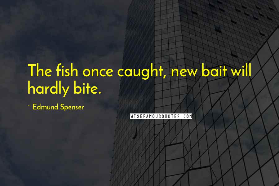 Edmund Spenser Quotes: The fish once caught, new bait will hardly bite.