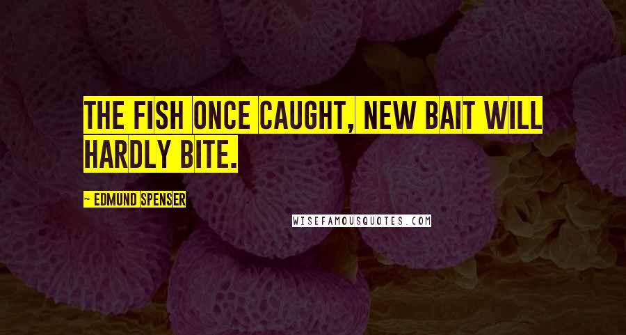 Edmund Spenser Quotes: The fish once caught, new bait will hardly bite.