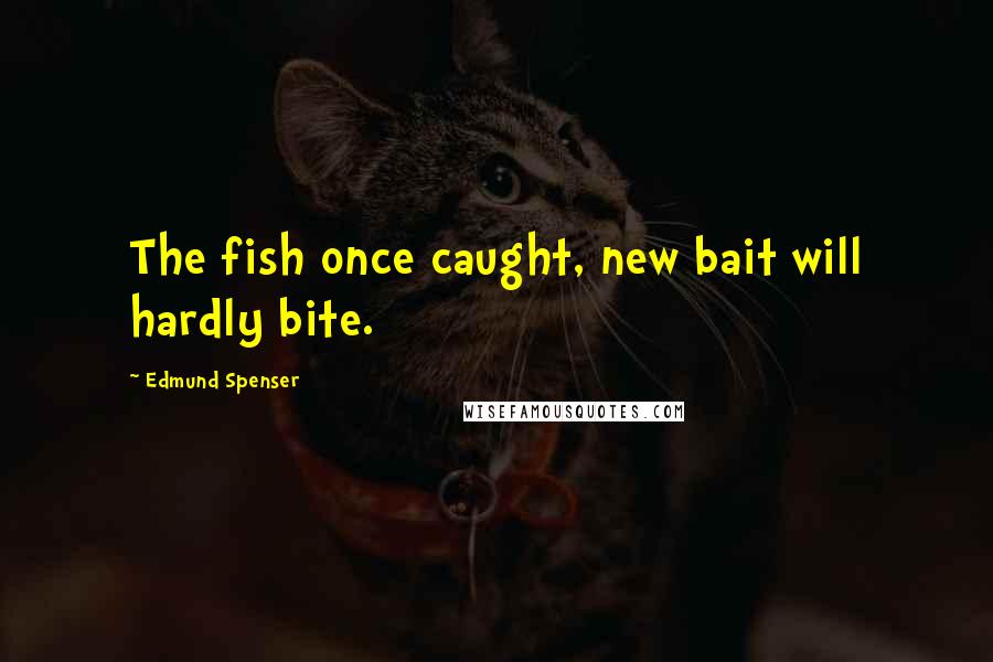 Edmund Spenser Quotes: The fish once caught, new bait will hardly bite.