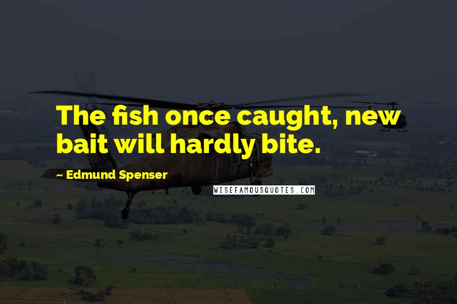 Edmund Spenser Quotes: The fish once caught, new bait will hardly bite.