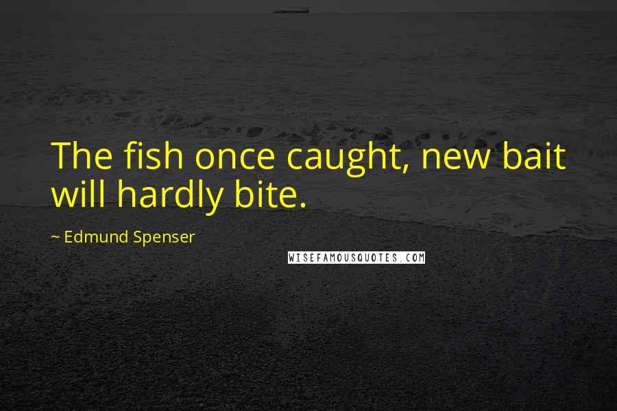 Edmund Spenser Quotes: The fish once caught, new bait will hardly bite.