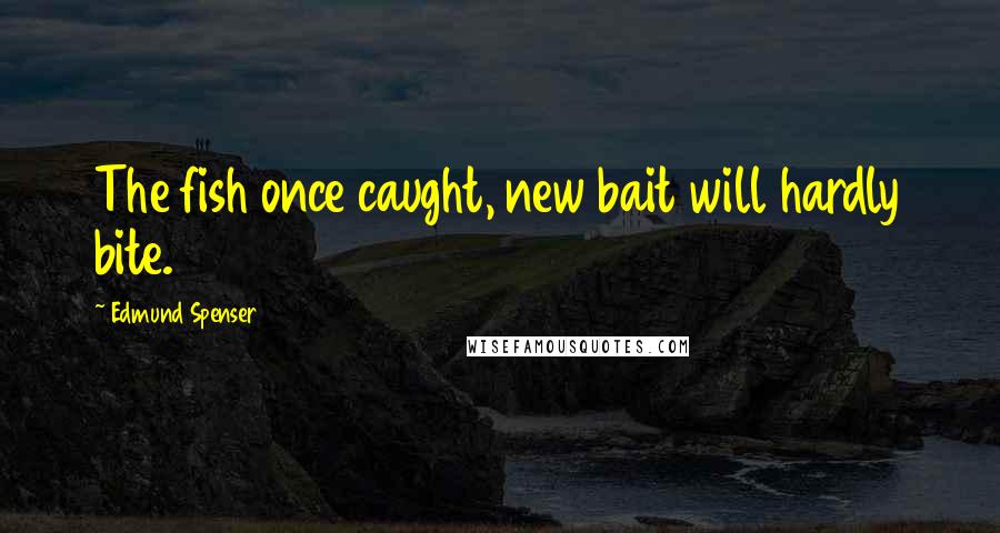 Edmund Spenser Quotes: The fish once caught, new bait will hardly bite.