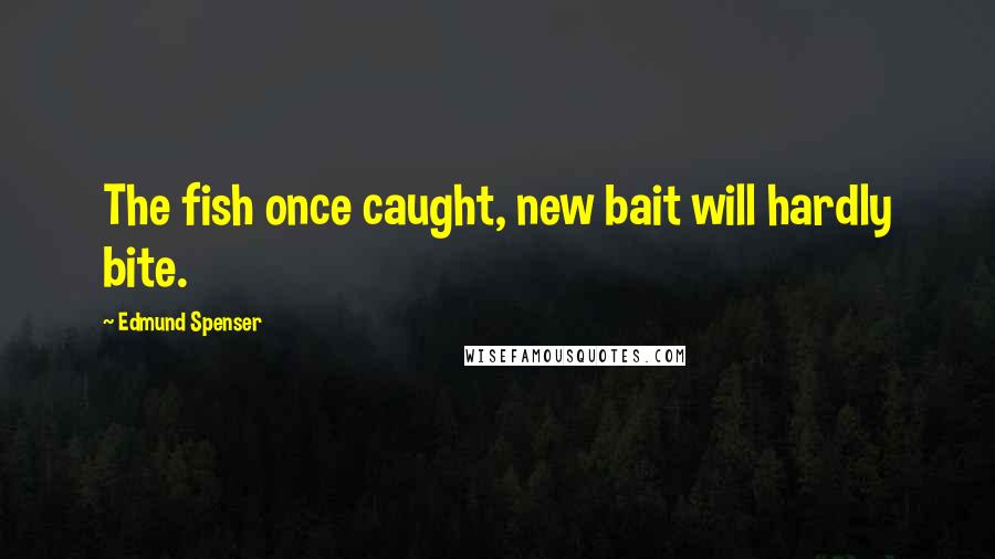 Edmund Spenser Quotes: The fish once caught, new bait will hardly bite.