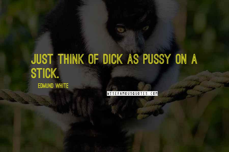 Edmund White Quotes: Just think of dick as pussy on a stick.