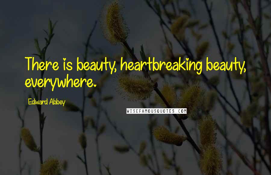 Edward Abbey Quotes: There is beauty, heartbreaking beauty, everywhere.